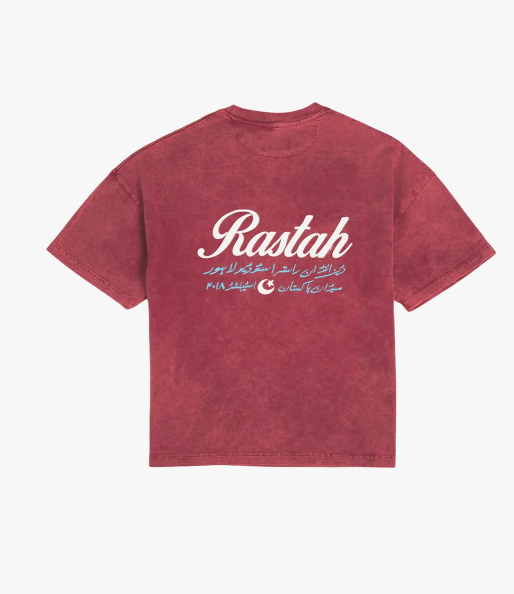 Maroon acid tee